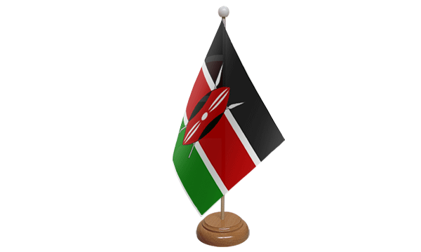 Kenya Small Flag with Wooden Stand